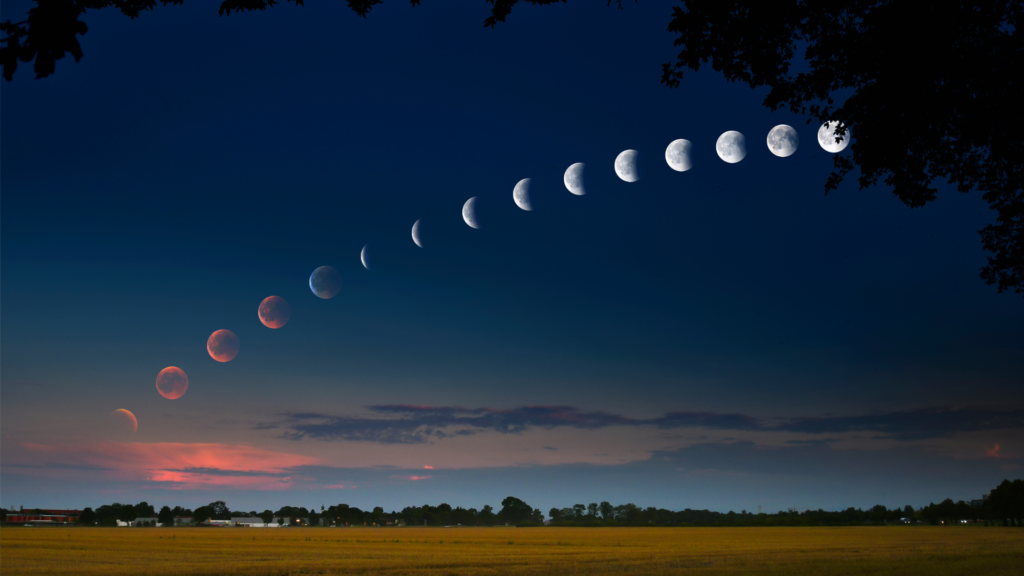 image of the phases of the lunar eclipse